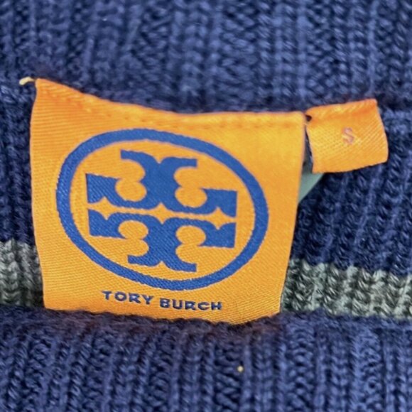 Tory Burch Striped 100% Wool Sweater - Picture 10 of 12